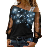 YESFASHION Women Long-sleeved Fashion Printed Tops