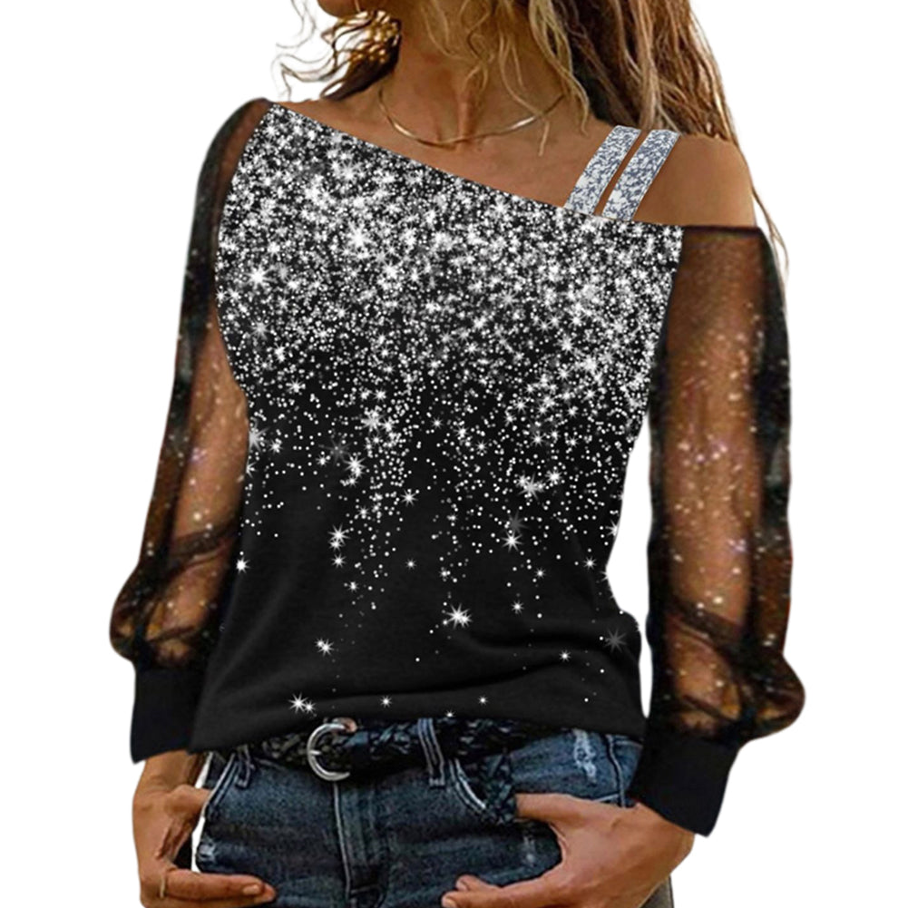 YESFASHION Women Long-sleeved Fashion Printed Tops