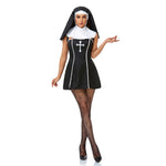 YESFASHION Women Easter Party Costume Nun Cosplay Stage Dress