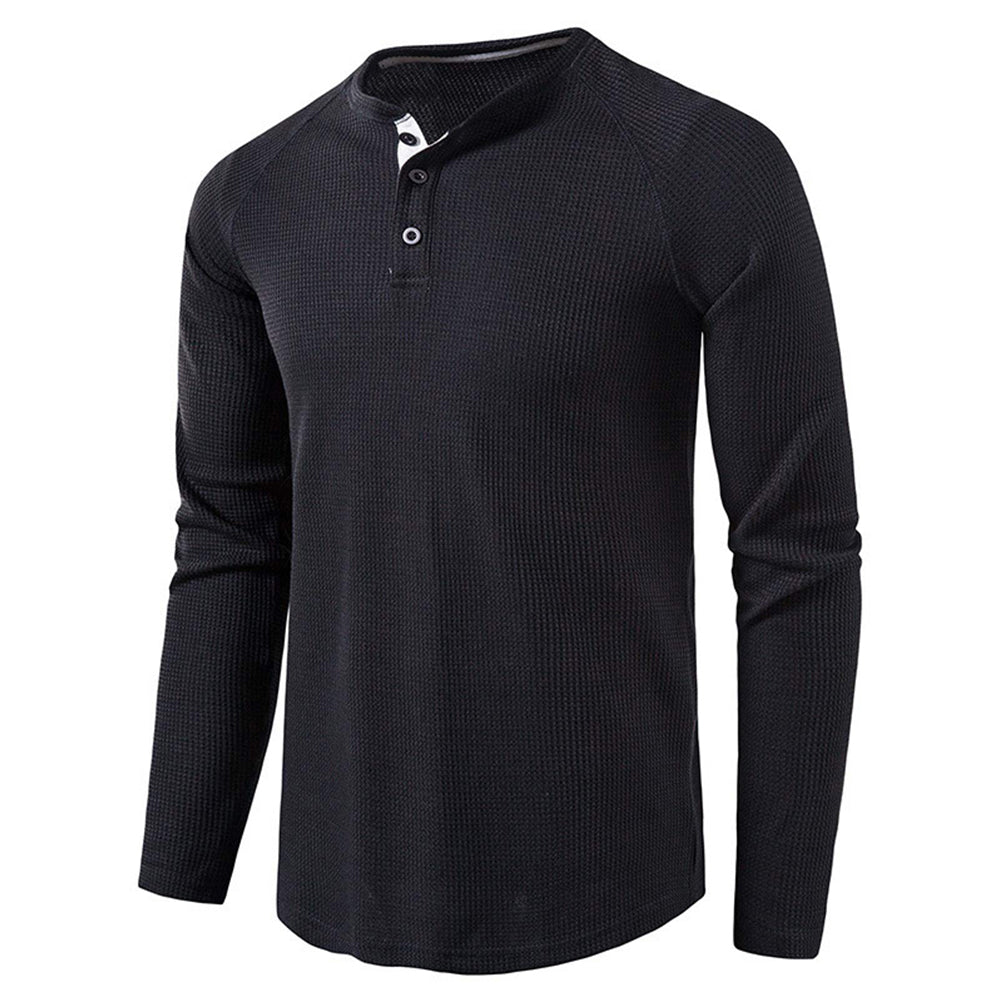 YESFASHION Men Long-sleeved T-shirt Bottoming Shirt