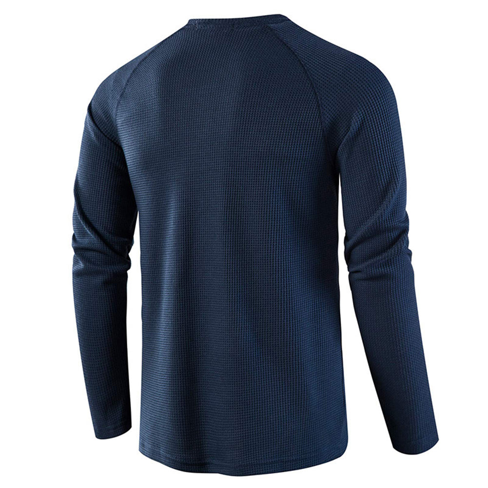 YESFASHION Men Long-sleeved T-shirt Bottoming Shirt