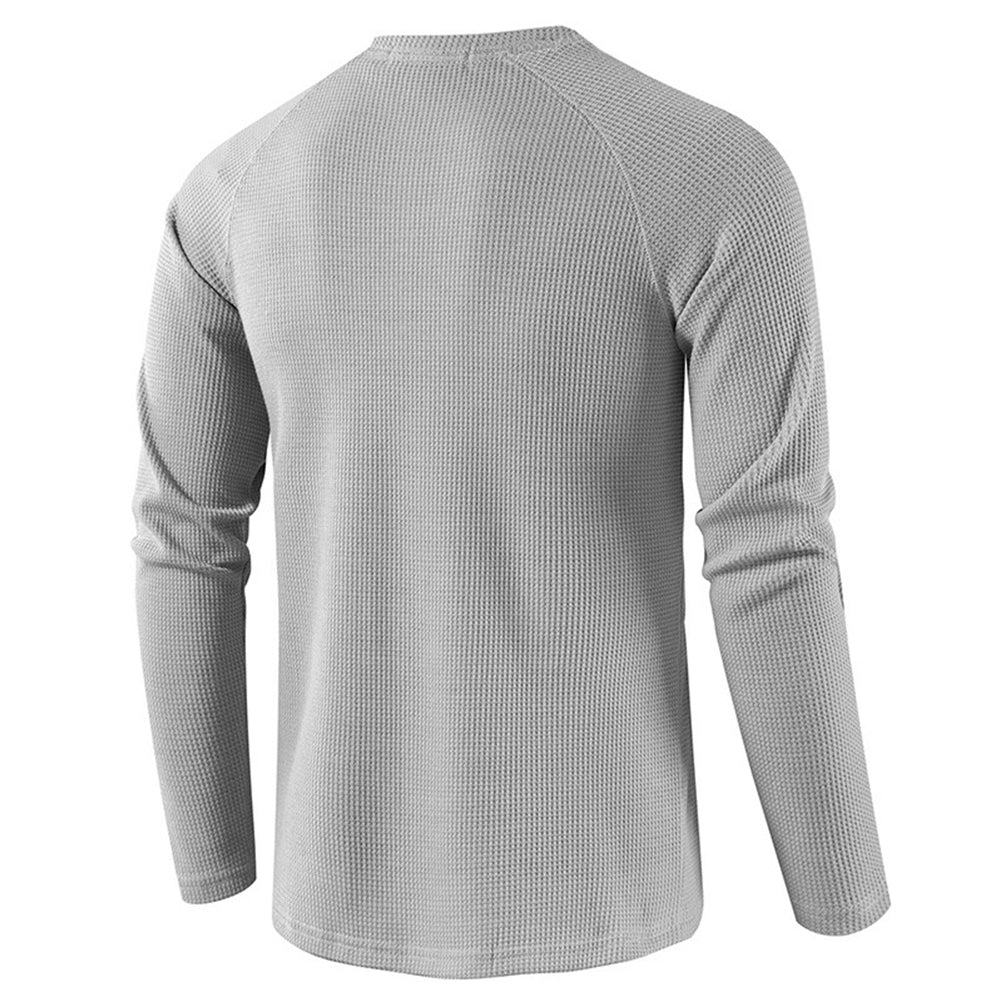 YESFASHION Men Long-sleeved T-shirt Bottoming Shirt