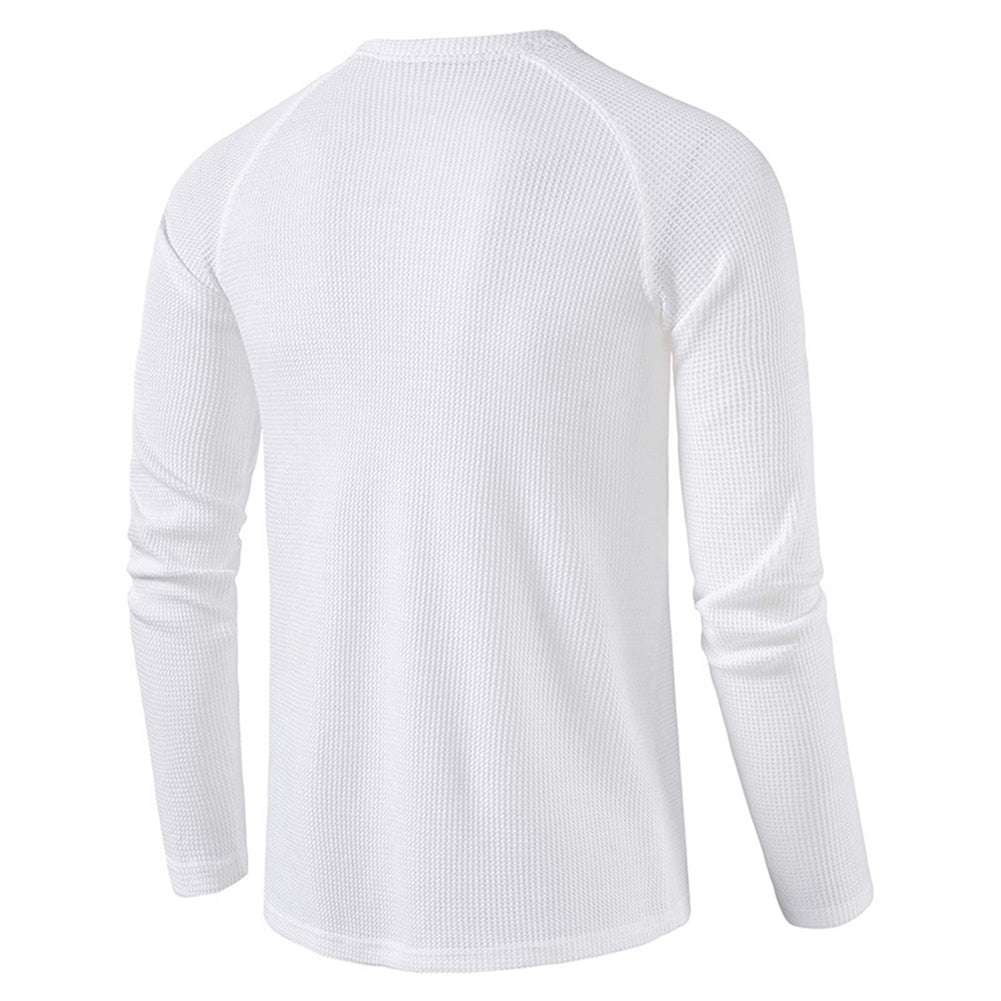 YESFASHION Men Long-sleeved T-shirt Bottoming Shirt