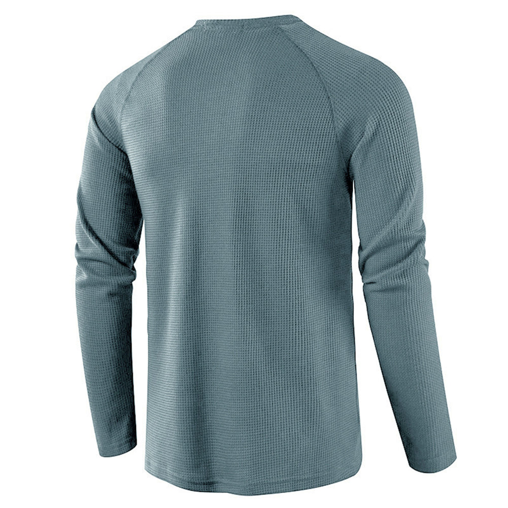 YESFASHION Men Long-sleeved T-shirt Bottoming Shirt