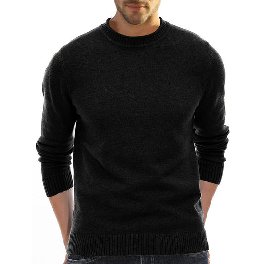YESFASHION Men Knitwear Bottom Round Neck Casual Sweaters