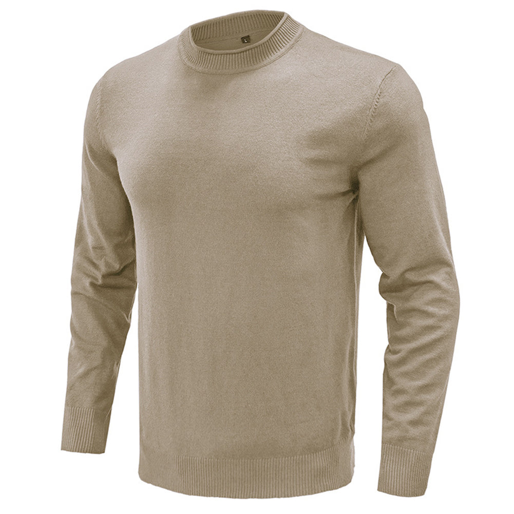 YESFASHION Men Knitwear Bottom Round Neck Casual Sweaters