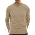 YESFASHION Men Knitwear Bottom Round Neck Casual Sweaters