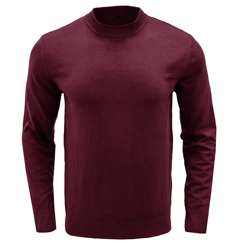 YESFASHION Men Knitwear Bottom Round Neck Casual Sweaters