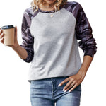YESFASHION Fashion Loose Round Neck Long Sleeve Tops