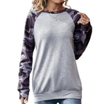 YESFASHION Fashion Loose Round Neck Long Sleeve Tops