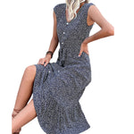 YESFASHION Women Holiday Style Printed Short-sleeved Dress