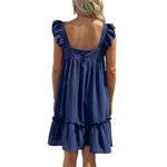 YESFASHION Women New Holiday Style Beach Skirt Short Loose Dress