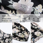 YESFASHION Women Fashion Short Printed V-neck Long Sleeve Dress