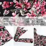 YESFASHION Women Fashion Print Backless Square Neck Dress