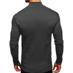 YESFASHION Men Thin Fleece Bottoming Shirt Long-sleeved T-shirt