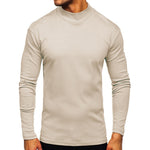YESFASHION Men Thin Fleece Bottoming Shirt Long-sleeved T-shirt
