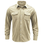 YESFASHION Corduroy Foreign Trade Men Shirts
