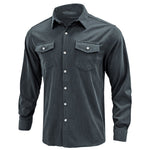 YESFASHION Corduroy Foreign Trade Men Shirts