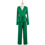YESFASHION Women Spring Summer Knitted Belt Two-piece Suit