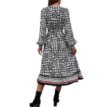 YESFASHION Women Clothing Ladies Temperament Print Bohemian Dress