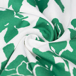 YESFASHION New Women Clothing Green Print Tie Dress