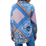 YESFASHION Printed Ladies Shirt Bohemian Style Long Sleeve Shirt