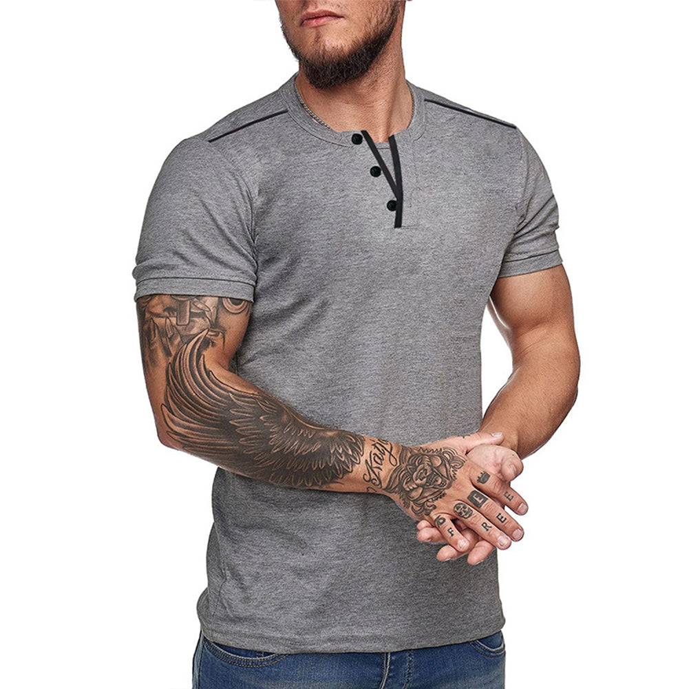 YESFASHION Summer New Multi-color Loose Men T-shirt PBY-10SP