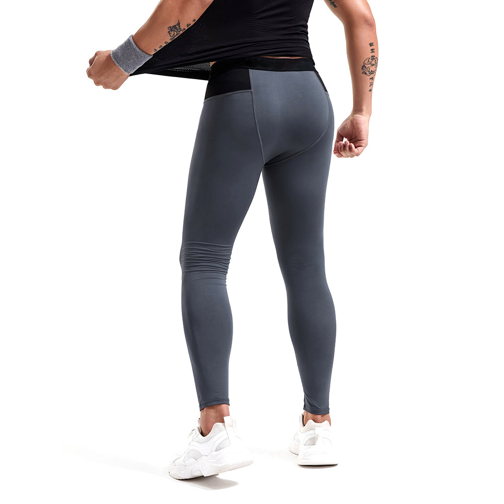 YESFASHION Men Contrast Leggings Pants