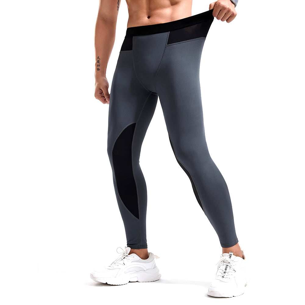 YESFASHION Men Contrast Leggings Pants