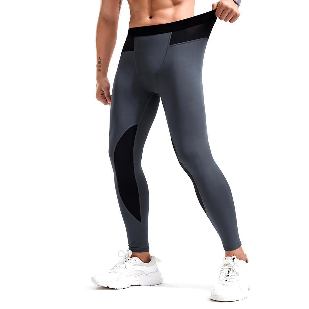 YESFASHION Men Contrast Leggings Pants