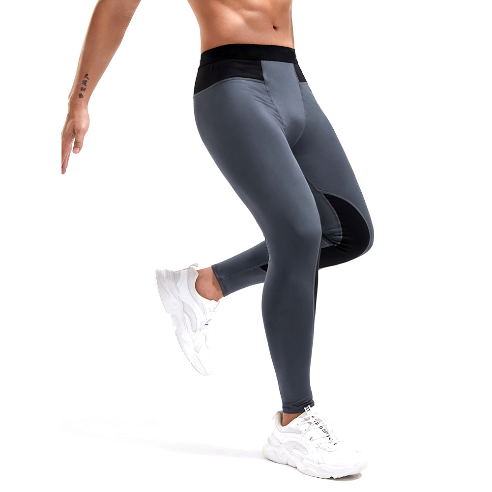 YESFASHION Men Contrast Leggings Pants