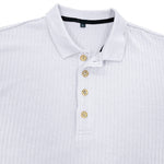 YESFASHION Lapel Long Sleeve Solid Color Polo Shirt