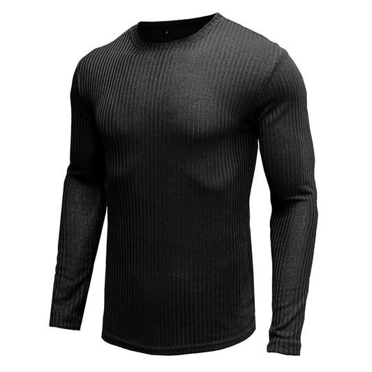 YESFASHION Round Neck Base Layer Sweaters