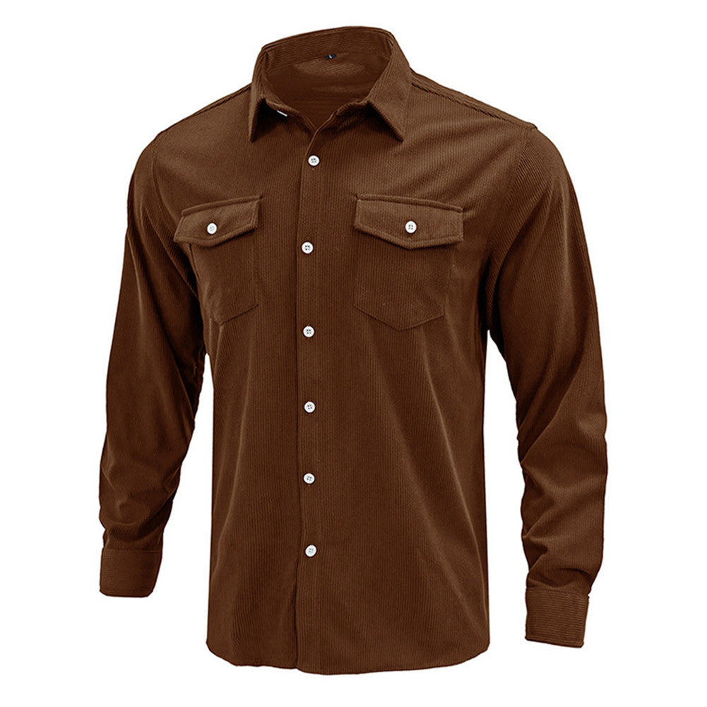 YESFASHION Corduroy Men Shirts