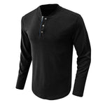 YESFASHION Long-sleeved Henry Men T-shirt