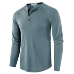 YESFASHION Men Solid Color Long-sleeved T-shirt Bottoming Shirt