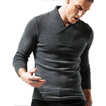 YESFASHION Thin Fleece Men Bottoming Shirt