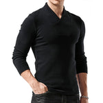 YESFASHION Thin Fleece Men Bottoming Shirt