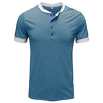 YESFASHION Summer Solid Color Short-sleeved Men T-shirt