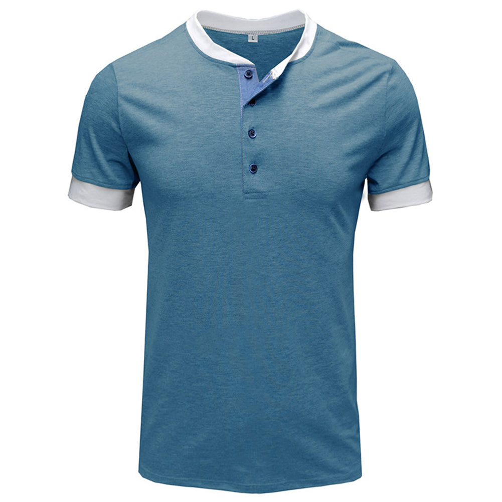 YESFASHION Summer Solid Color Short-sleeved Men T-shirt