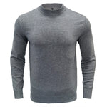 YESFASHION Men Casual Sweaters Solid Color Round Neck Knitwear