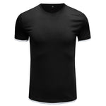 YESFASHION Short-sleeved Shirts Men T-shirt Round Neck Men Tops