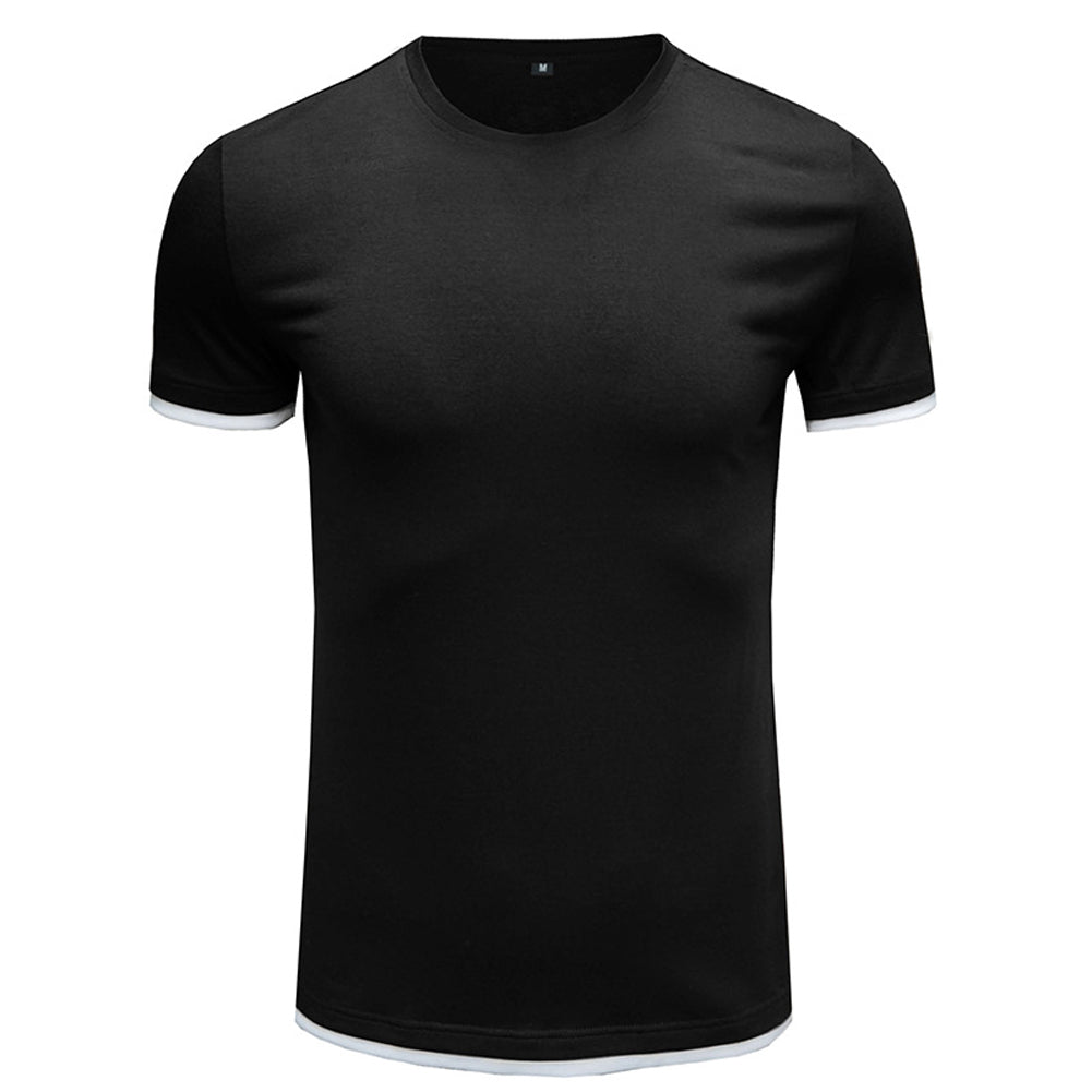 YESFASHION Short-sleeved Shirts Men T-shirt Round Neck Men Tops