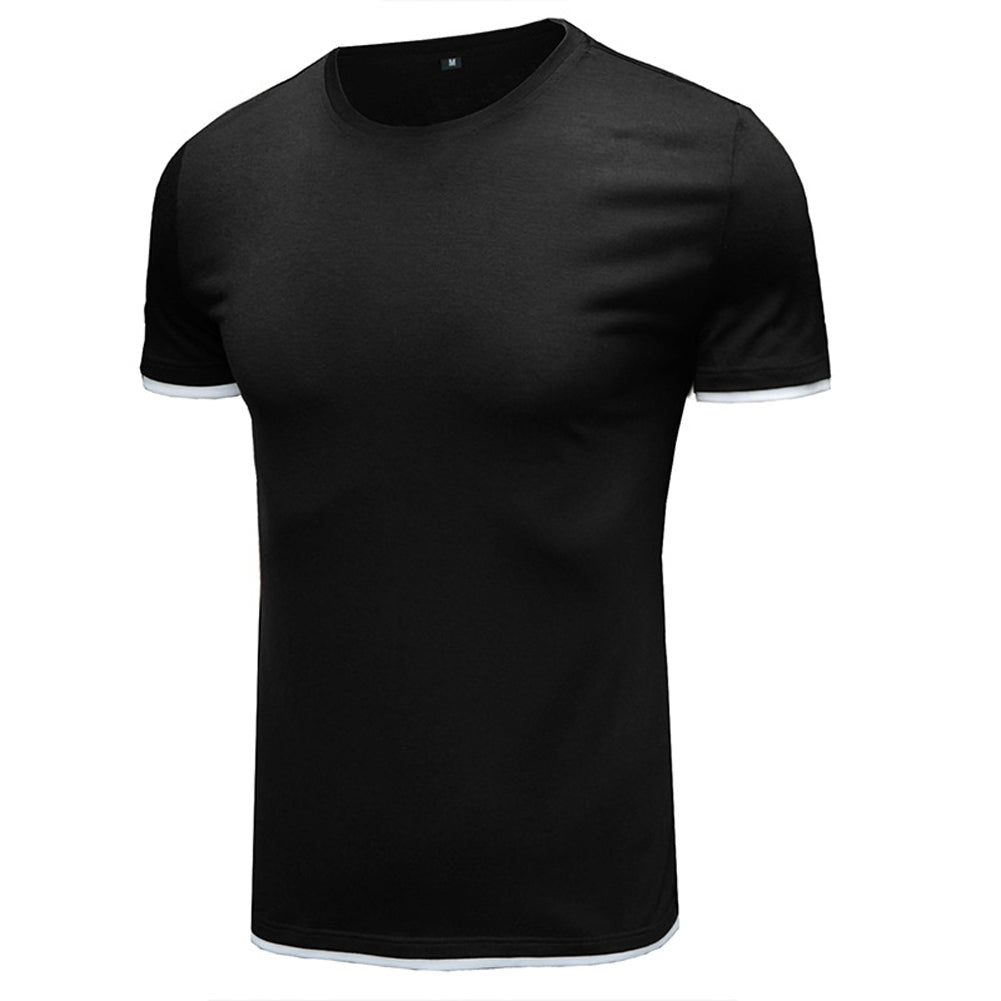 YESFASHION Short-sleeved Shirts Men T-shirt Round Neck Men Tops