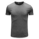 YESFASHION Short-sleeved Shirts Men T-shirt Round Neck Men Tops