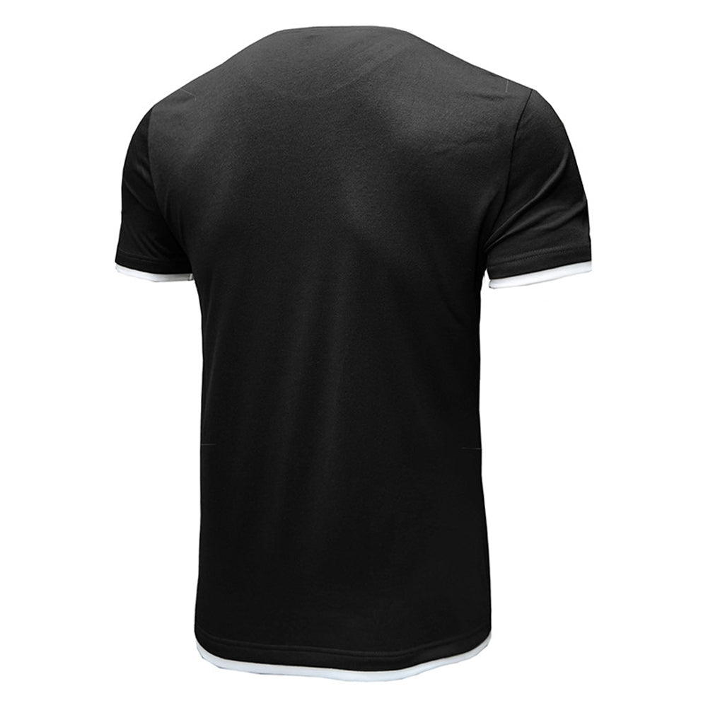 YESFASHION Solid Color Short-sleeved Men T-shirt