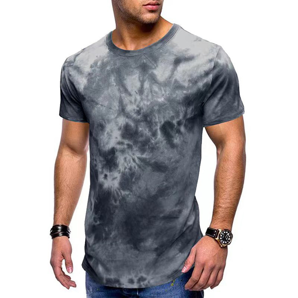 YESFASHION Tie-dye T-shirt Men Summer Shirts