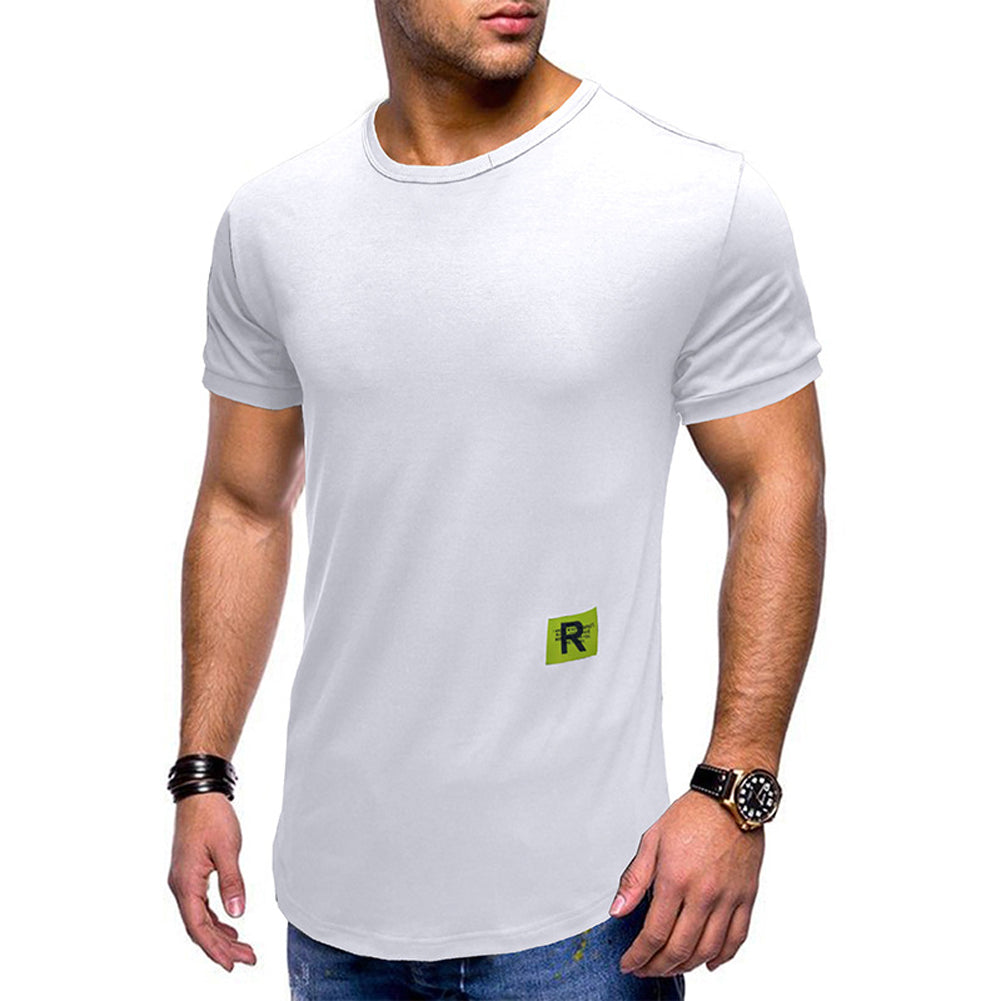 YESFASHION Summer Simple Short-sleeved Men T-shirt