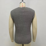 YESFASHION Knitted Sweaters Slim Vest Sleeveless V Neck Shirts