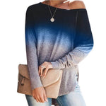 YESFASHION Gradient Element Women Long Sleeve Tops PBY-10V0